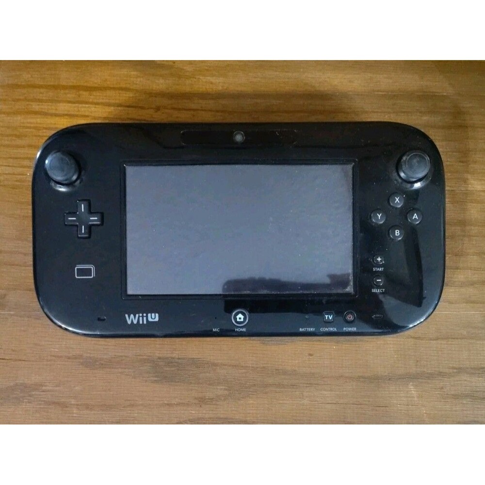 Black Nintendo Wii U Gamepad - GAMEPAD ONLY No Cords